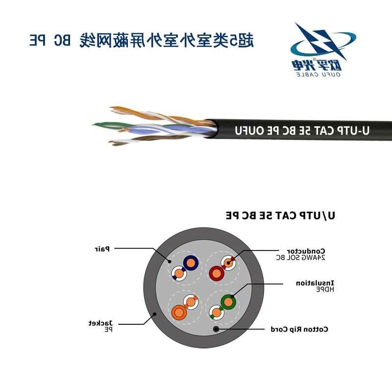 金昌市U/UTP超5类4对非屏蔽室外电缆(23AWG)